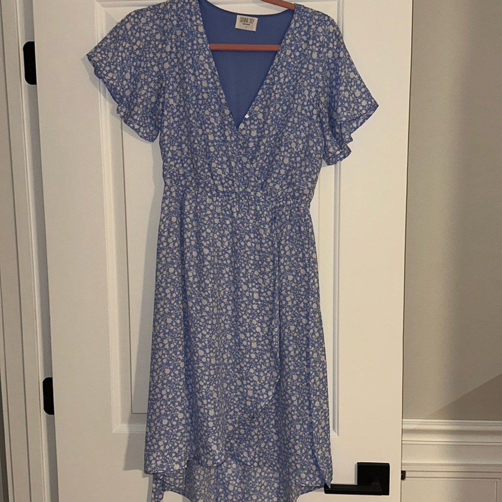 Blue floral dress
